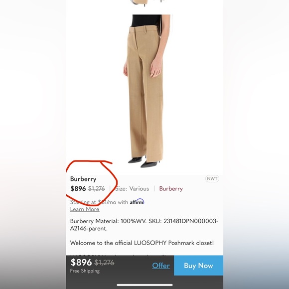 🆕💯AUTHENTIC ROBERTO CAVALLI CASUAL PANTS 🔥❤️ - Picture 5 of 6